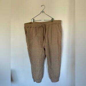 NWT Poppy & Peonies Staycation Pants Tan Size XL/XXL